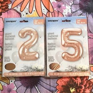 Large Birthday Number Balloons - 2 & 5